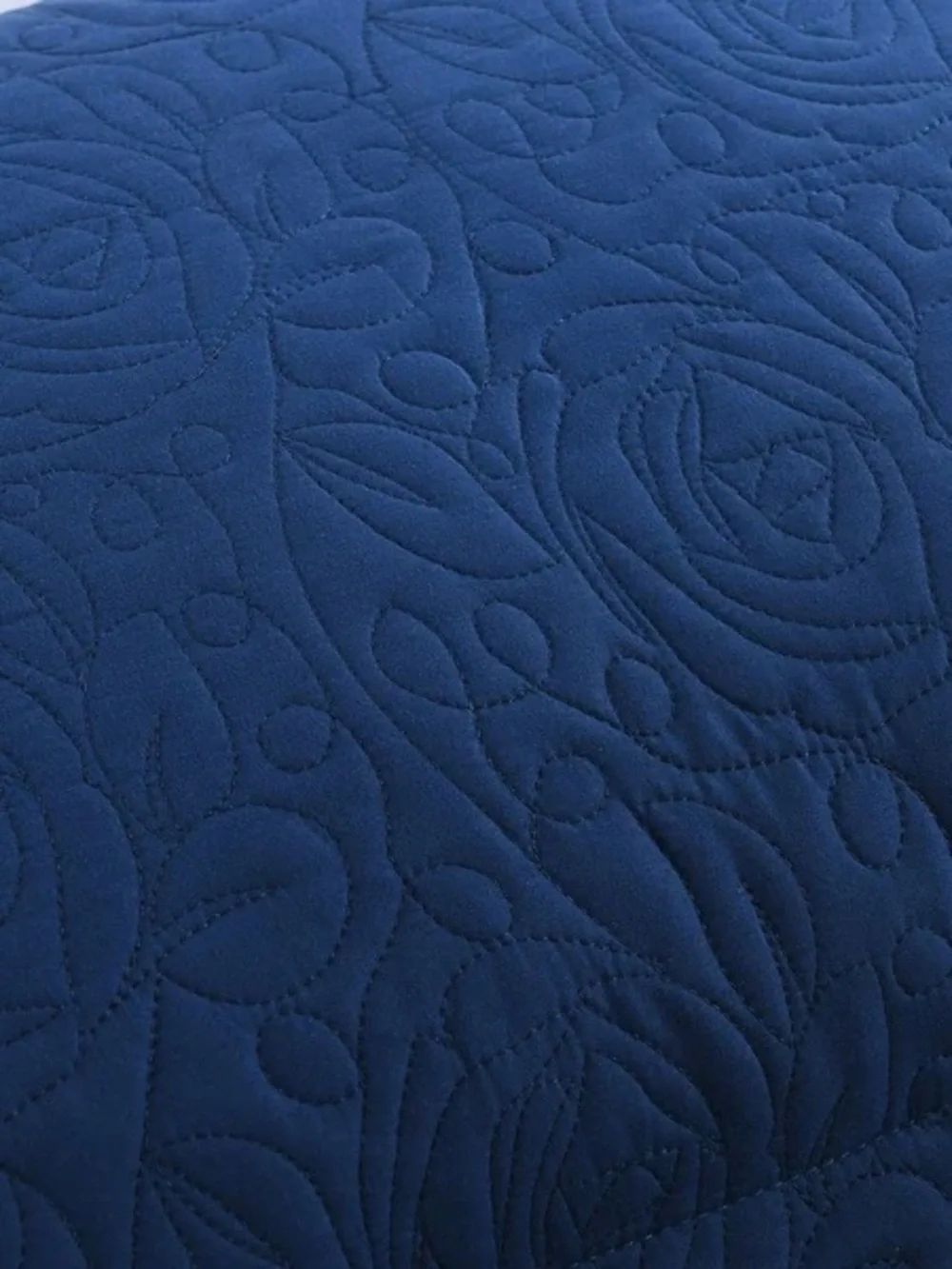 Navy Blue Quilted Pillow Shams